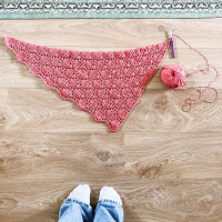 Pioenroos Sjaal PDF Patroon